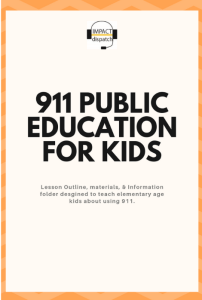 A book cover with an orange border and the words " 9 1 1 public education for kids ".