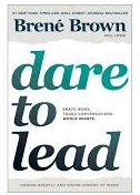 A book cover with the title of dare to lead.
