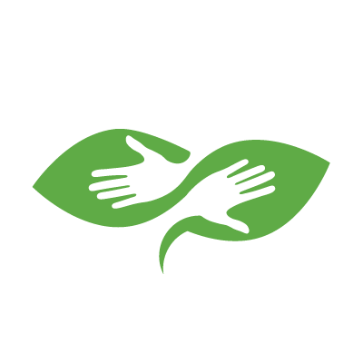 Two hands are holding onto a leaf.